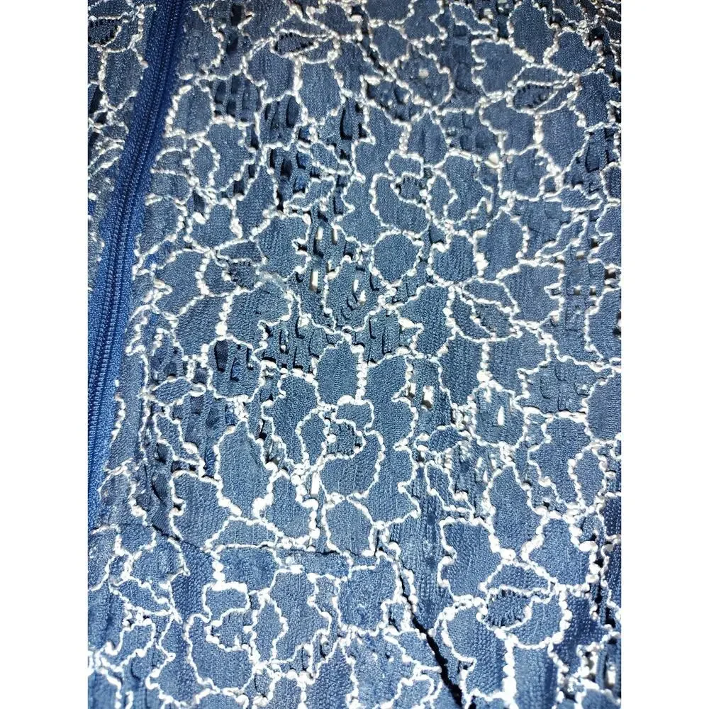 LuLaRoe Monroe Girls Jacket NWT Blue Diecut White Trim Size 6 NEW